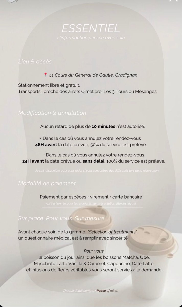 Essentiel - informations pratiques